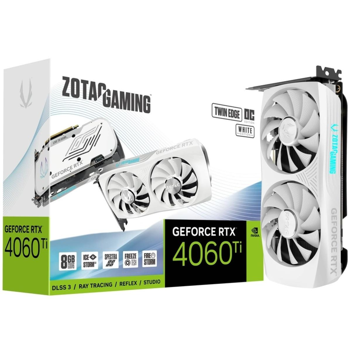 ZOTAC GAMING GeForce RTX 4060 Ti Twin Edge OC White Edition 8GB GDDR6 - Graphics Card ZOTAC GAMING GeForce RTX 4060 Ti Twin Edge OC White Edition 8GB GDDR6 - Graphics Card